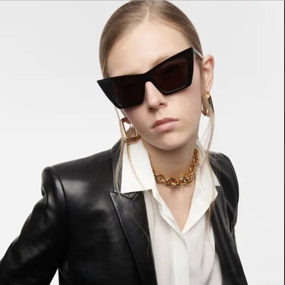 Saint Laurent SL 372 black cat-eye sunglasses